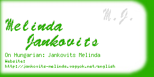 melinda jankovits business card